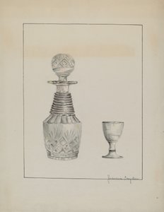 Dekanter és pohár alkotó: Jeanne Taylor