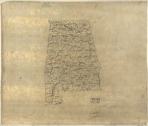 Alabama alaptérképe. LOC 2005625108 alkotó: Jedediah Hotchkiss