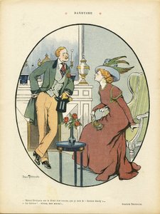 Illusztráció: Jehan Testevuide (1873-1924) a Le Rire-ben, 09/05/08 - Dandyizmus - divat, belső építészet - Dandy