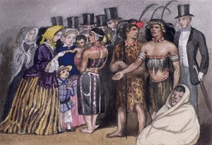 Találkozás a zulukkal Londonban, 1853 alkotó: Jemima Blackburn