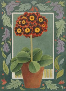 Piros és fekete primula (akril)