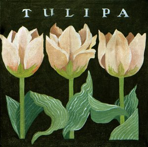 Tulipánok, 2013 (akril, vászon) alkotó: Jennifer Abbott