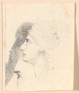 Mme Frydendahl színésznő, szül. Møller. Profil balra alkotó: Jens Juel