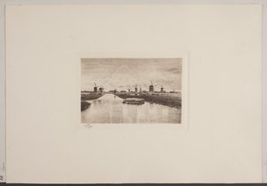 Ved Kinderdijk Hollandiában alkotó: Jensen