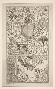Díszítő grotteszk design alkotó: Jeremias Wolff