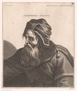 Arkhimédész portréja Archimedes Syracuse. (cím a tárgyon) Filozófusok és királyok mellszobra (sorozat címe) alkotó: Jerôme David (attributed to)