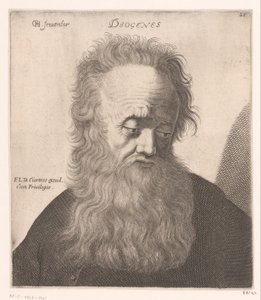 Szinopi Diogenész portréja Diogenes (cím az objektumon) Filozófusok és királyok mellszobra (sorozat címe) alkotó: Jerôme David (attributed to)
