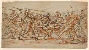 Rajz, A Patroklos holttestéért vívott csata, 1810 körül.