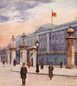 Buckingham-palota (színes litográfia)