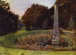 Chiswick-ház, Obeliszk a medencében (színes litó)