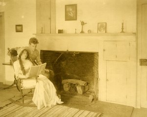 Malcolm Stewart Boylan és édesanyja Hollywood 9 fontos írójának egyike, 1905-1917 körül (zselatin ezüst fotó) alkotó: Jessie Tarbox Beals