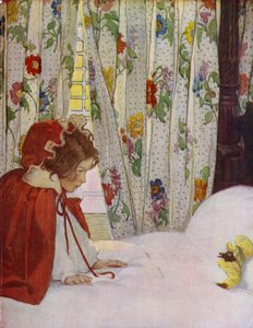 Piroska (színes litho)