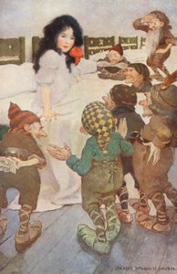 Hóvirág és a hét kis törpe (színes litográfia) alkotó: Jessie Willcox Smith