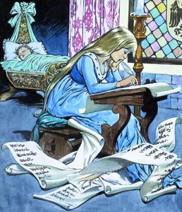 A molnár lánya és fia, a Rumpelstiltskin történetéből alkotó: Jesus Blasco
