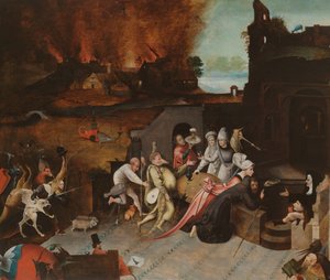 Szent Antal megkísértése alkotó: Jheronimus Bosch (copy after)