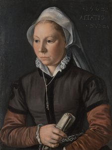 Fiatal nő portréja, 1562. alkotó: Joachim Beuckelaer