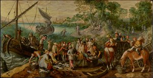 A halak csodás csapolódása alkotó: Joachim Beuckelaer