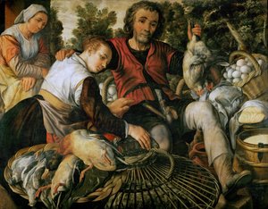 Korai holland művészet: Scene de marche – Piaci jelenet, Beuckelaer, Joachim (kb. 1533-1574) alkotó: Joachim Beuckelaer