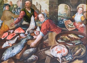 Piactér, Joachim Beuckelaer (olaj, vászon) alkotó: Joachim Beuckelaer