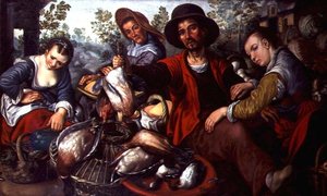 The Game Stall (olaj, vászon) alkotó: Joachim Beuckelaer