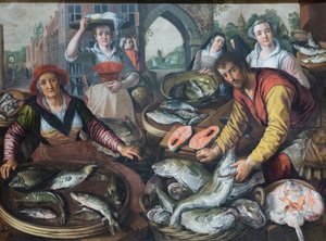 A négy elem: víz alkotó: Joachim Beuckelaer or Bueckelaer