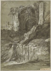 Vízesés romokkal (fordítva)