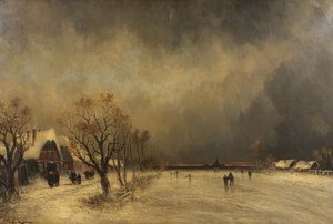 A tél szorításában, 1900 körül alkotó: Joachim Hierschl-Minerbi