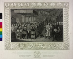 Ünnep a nyugat-fáliai békeszerződés ünnepére Nürnbergben 1649-ben alkotó: Joachim von Sandrart