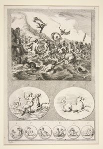 Felső fele: Nereids Sporting Alsó fele: Két dombormű és hat érme alkotó: Joachim von Sandrart