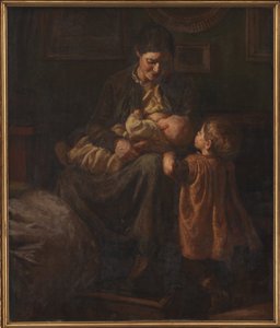 A művész felesége két gyermekkel