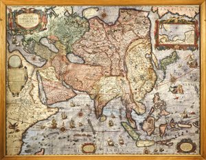 Térképészet, Ázsia térképe. Joan Blaeu (1596-1673) atlaszából, 1686-ban nyomtatva alkotó: Joan Blaeu