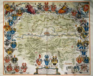 Frankfurt és területe, III. kötet, Atlas Maior, Joan Blaeu (1596-1673), rézmetszet, Amszterdam alkotó: Joan Blaeu