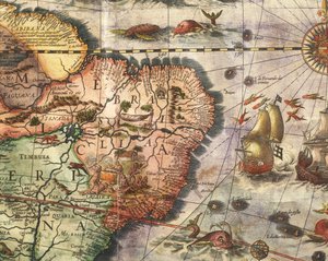 Amerika térképét Joan Blaeu készítette alkotó: Joan Blaeu