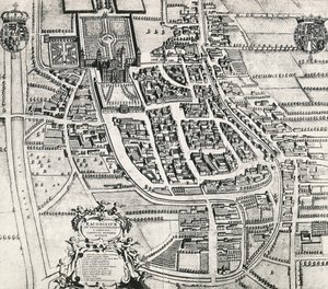 Racconigi térképe, Joan Blaeu (1596-1673) metszete, Olaszország alkotó: Joan Blaeu