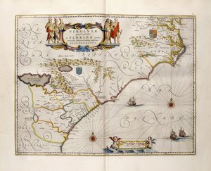 Virginia és Florida térképe, 1667 alkotó: Joan Blaeu