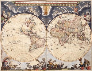 Világtérkép a Blaeu Atlasból alkotó: Joan Blaeu