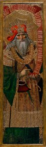 David - Joan Gasco festménye (aktív 1500-1529) - Kr. e. 1500 - Tempera panelen - 210,8x60 - Katalónia Nemzeti Művészeti Múzeum, Barcelona