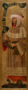 Isaie – Isaiah – Joan Gasco festménye (aktív 1500-1529) – kb. 1500 - Tempera panelen - 226,9x64,7 - Katalónia Nemzeti Művészeti Múzeum, Barcelona