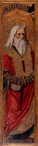 Moise - Mózes - Joan Gasco festménye (aktív 1500-1529) - c. 1500 - Tempera panelen - 294,4x55,9 - Katalónia Nemzeti Művészeti Múzeum, Barcelona