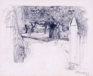 Gateway to the Farmhouse, 2000,ceruza alkotó: Joan Thewsey