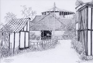 Lord Astors Dairy, White Place Farm, Cookham 2012, ceruza alkotó: Joan Thewsey