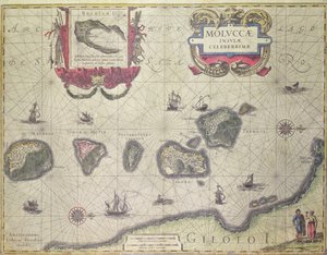 A Halmahera előtti Molukka-szigeteket ábrázoló térkép, 1640