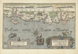 A dél-angliai partok térképe Wight-sziget és Dover között Leíráshe der Zee Custen van Englandt Wicht ende Doueren között (cím a tárgyon)