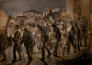 Felvonulás indulása alkotó: Joaquim Mir i Trinxet