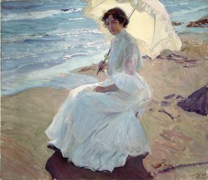 Clotilde a tengerparton alkotó: Joaquín Sorolla