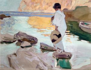 Elena Cala de San Vicentében alkotó: Joaquín Sorolla