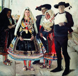 Lagartera jellegzetes lakói vagy lagarterai menyasszony alkotó: Joaquín Sorolla