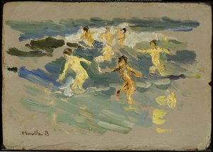 Valenciai strand, 1904 körül alkotó: Joaquín Sorolla