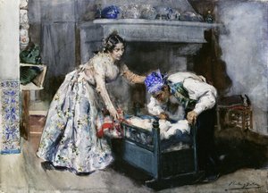 Vigyázzon, nehogy felébressze; Cuidado, No le Despiertes, alkotó: Joaquín Sorolla