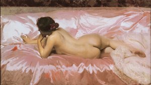 Meztelen nő. Joaquin SOROLLA (1863-1923) festménye